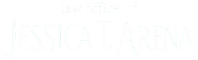 White text on a light background reads "law office of JESSICA T. ARENA," highlighting her expertise as a mandamus lawyer.